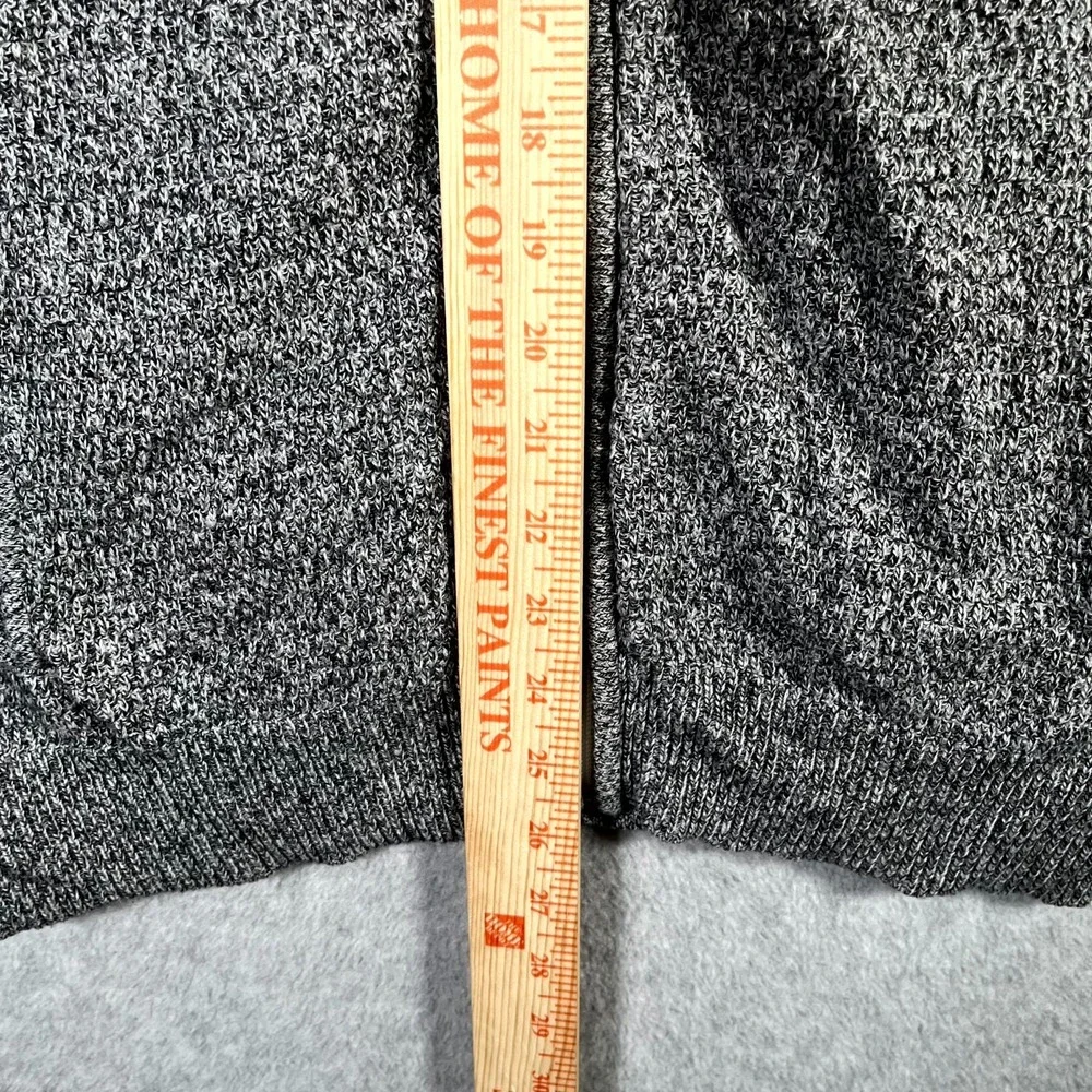 Calvin Klein Sweater Men Small Heather Gray Full Zip Ribbed Hem Casual Mock Neck